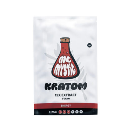 Kratom 15x 2 gram Front view McMystic
