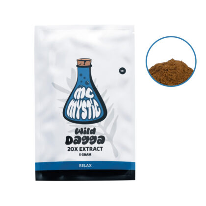 wild dagga 20x extract mcmystic front view + contents